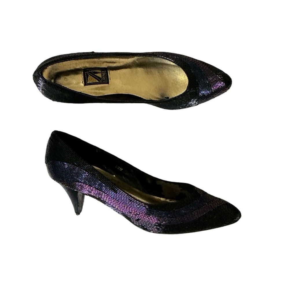 J.Renee Black and Purple Heels